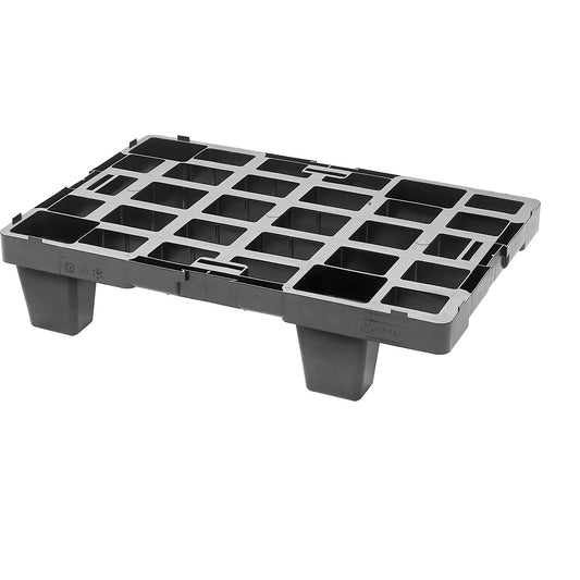 Display pallet made of plastic, LxW 600 x 400 mm, max. static load 800 kg, pack of 10.