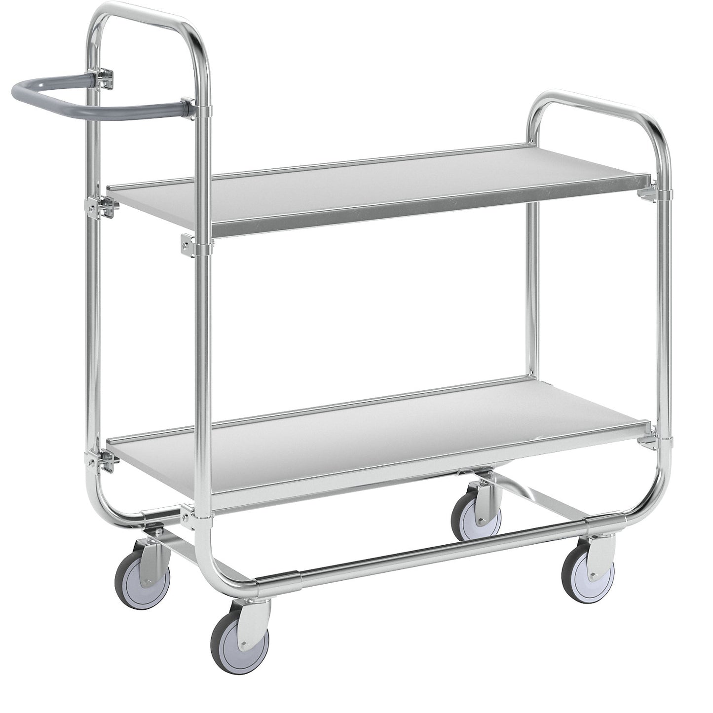 KM8000 order picking trolley, 2 shelves, 4 castors, LxWxH 1195 x 470 x 1120 mm.
