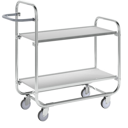 KM8000 order picking trolley, 2 shelves, 4 castors, LxWxH 1195 x 470 x 1120 mm.