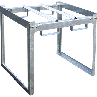 Drum and small container shelf unit, WxDxH 910 x 790 x 780 mm, for 1 x 200 l drum.