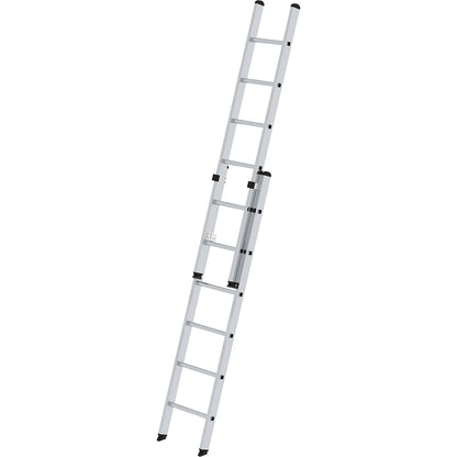 Height adjustable lean-to ladder, extension ladder, 2-part, 2 x 6 rungs, rail 73 x 25 mm.