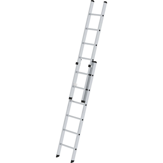 Height adjustable lean-to ladder, extension ladder, 2-part, 2 x 6 rungs, rail 73 x 25 mm.