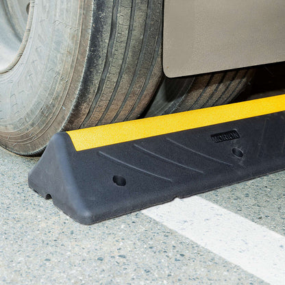 Wheel stop, LxWxH 1000 x 300 x 150 mm, black / yellow.