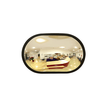 Indoor mirror made of acrylic glass, oval, HxWxD 260 x 360 x 75 mm.