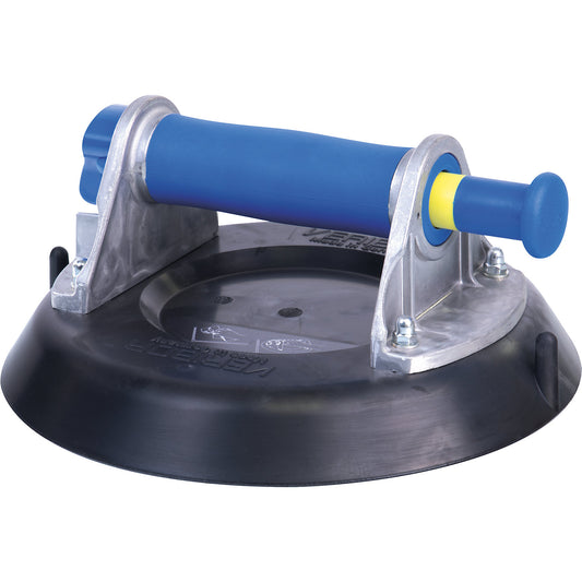 VERIBOR® suction lifter, 1 head aluminium body with hand pump, max. load 80 kg, disc Ø 220 mm.