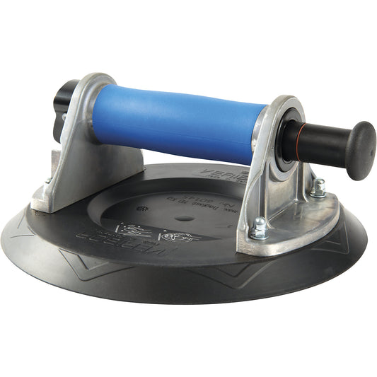 VERIBOR® suction lifter, 1 head aluminium body with hand pump, max. load 110 kg, disc Ø 213 mm.