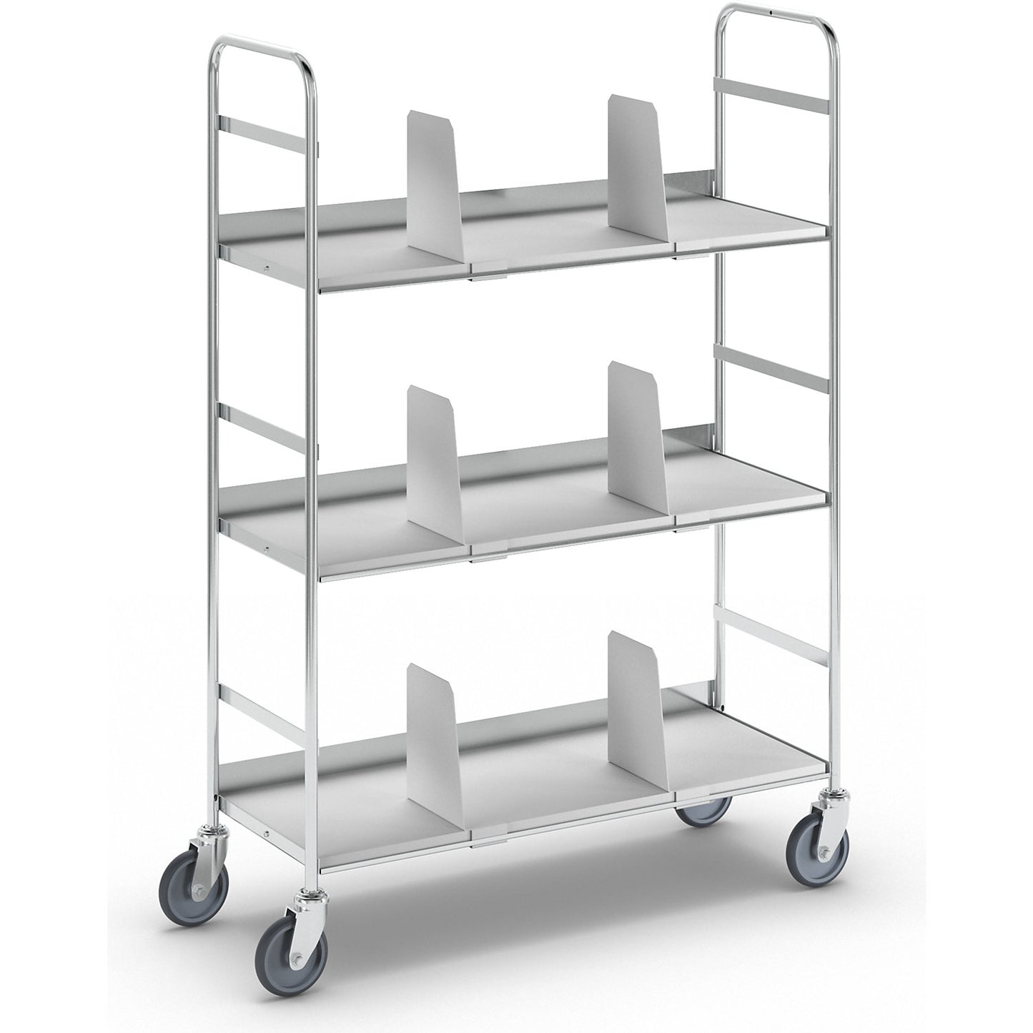 KM151 file shelf truck, 3 shelves, LxWxH 790 x 290 x 1140 mm.