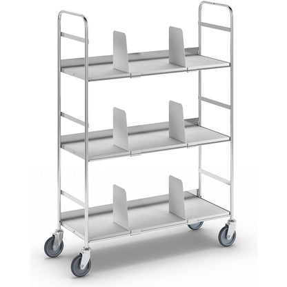 KM151 file shelf truck, 3 shelves, LxWxH 790 x 290 x 1140 mm.