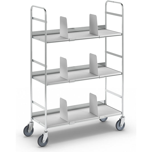 KM151 file shelf truck, 3 shelves, LxWxH 790 x 290 x 1140 mm.
