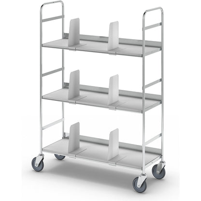 KM151 file shelf truck, 3 shelves, LxWxH 790 x 290 x 1140 mm.