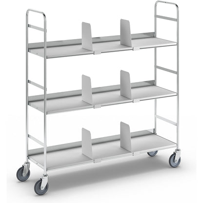 KM151 file shelf truck, 3 shelves, LxWxH 1000 x 290 x 1140 mm.