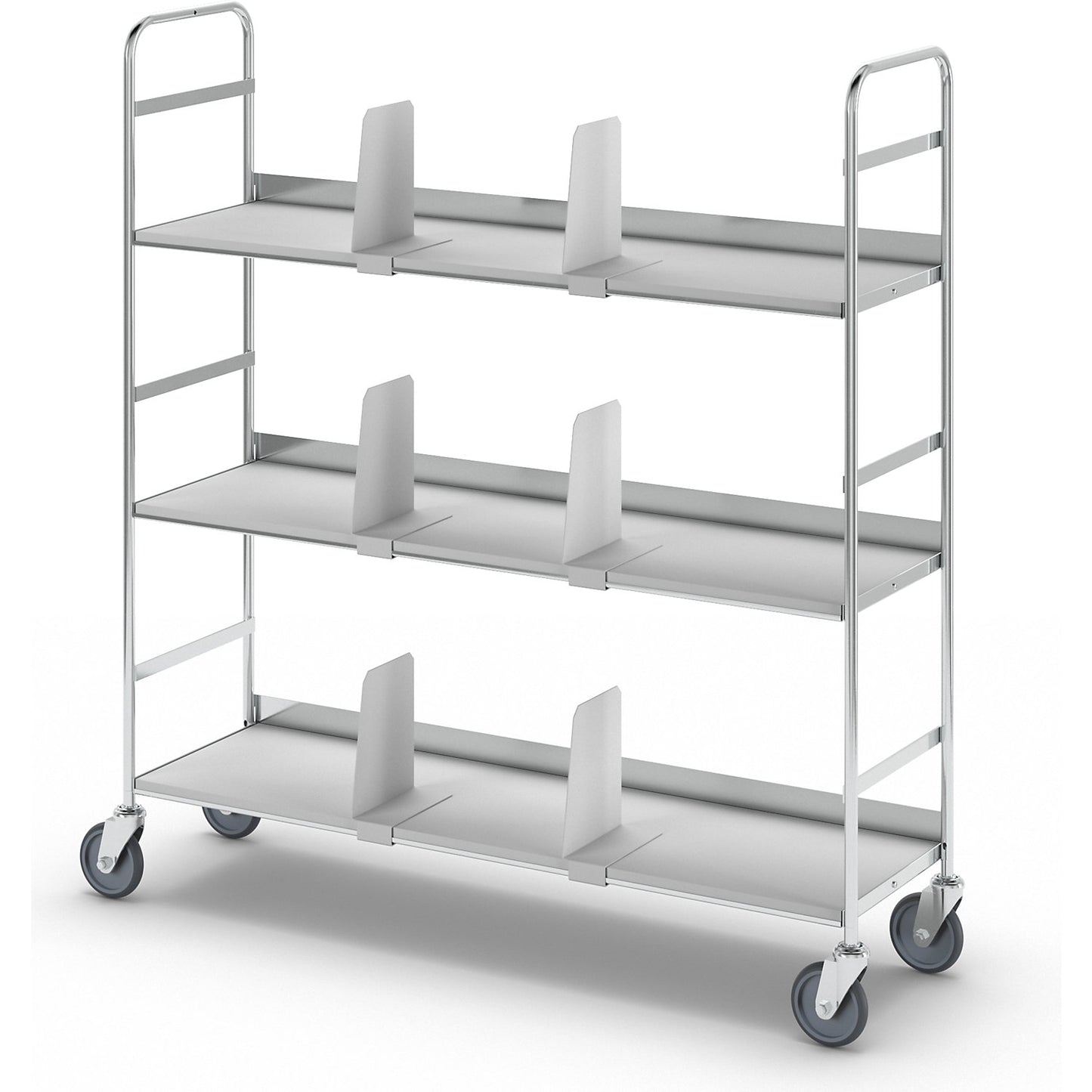 KM151 file shelf truck, 3 shelves, LxWxH 1000 x 290 x 1140 mm.