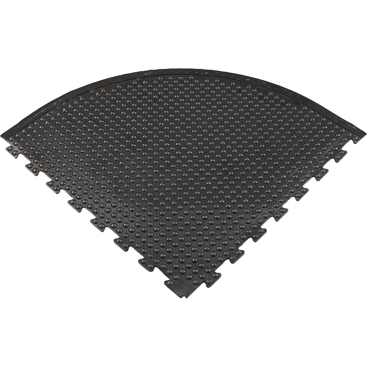 Anti-fatigue matting YOGA dome BASIC, black studded, corner element, LxW 900 x 900 mm.
