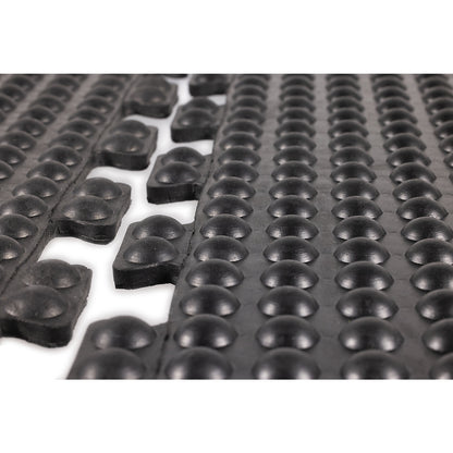 Anti-fatigue matting YOGA dome BASIC, black studded, start/end element, LxW 1200 x 900 mm.