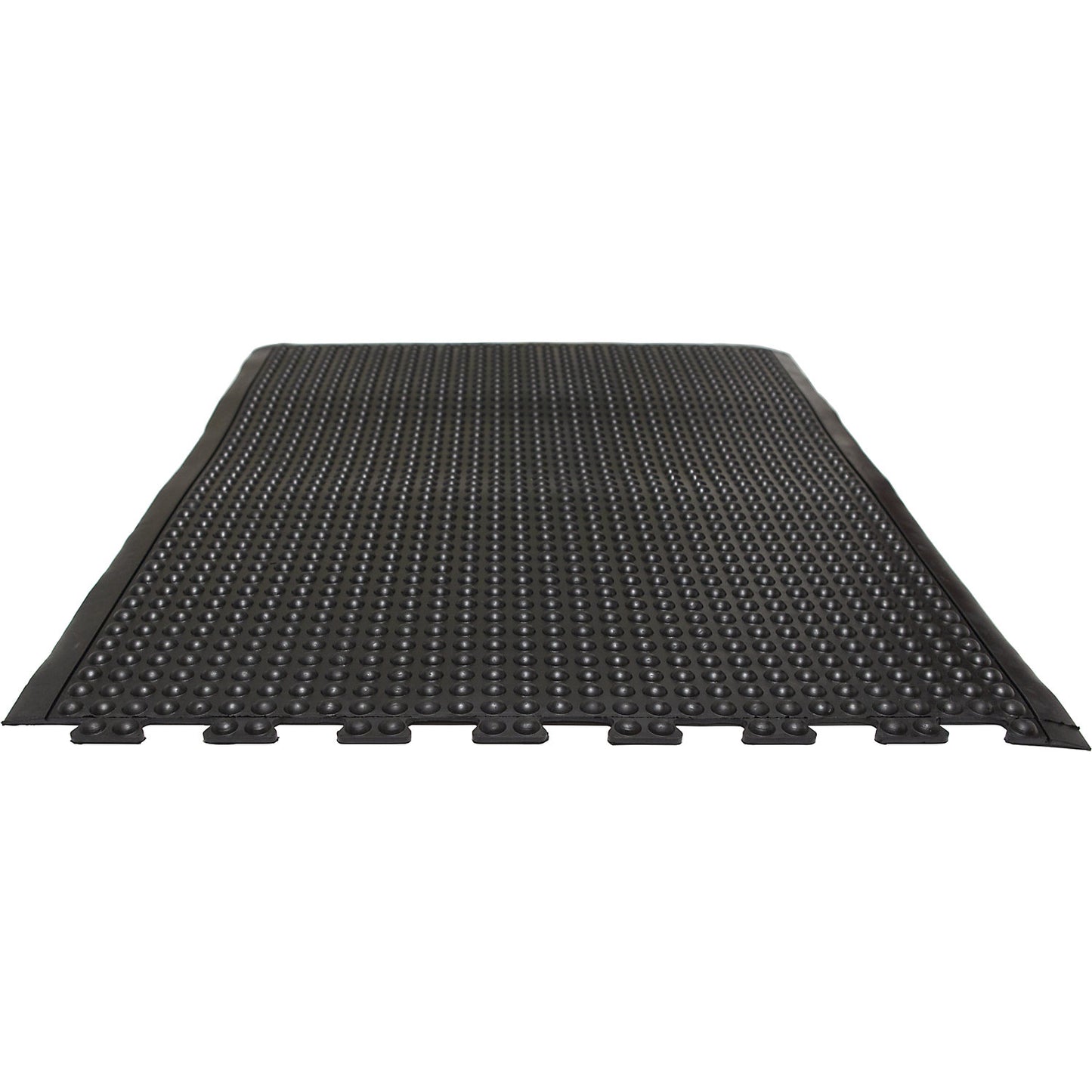 Anti-fatigue matting YOGA dome BASIC, black studded, start/end element, LxW 1200 x 900 mm.
