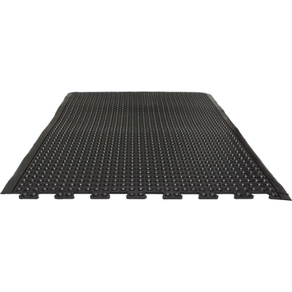 Anti-fatigue matting YOGA dome BASIC, black studded, start/end element, LxW 1200 x 900 mm.