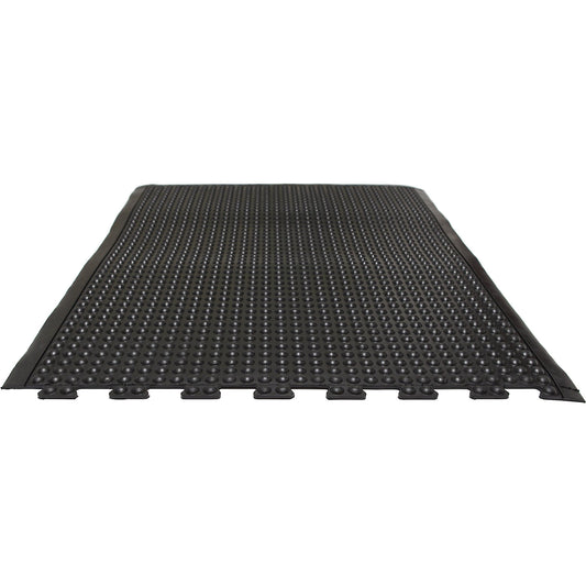 Anti-fatigue matting YOGA dome BASIC, black studded, start/end element, LxW 1200 x 900 mm.