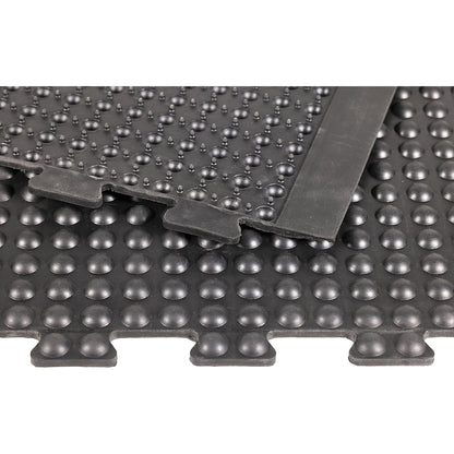 Anti-fatigue matting YOGA dome BASIC, black studded, centre piece, LxW 1200 x 900 mm.