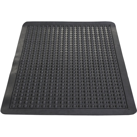 Anti-fatigue matting, black studs, LxW 900 x 600 mm.