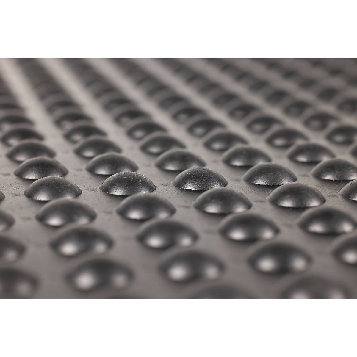 Anti-fatigue matting YOGA DOME OIL, black studs, chemical resistant, NBR model, LxW 1200 x 900 mm.