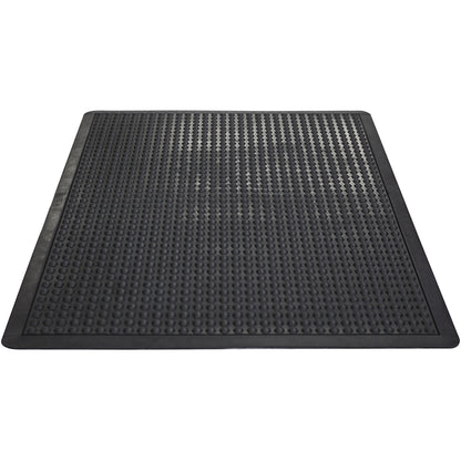 Anti-fatigue matting YOGA DOME OIL, black studs, chemical resistant, NBR model, LxW 1200 x 900 mm.