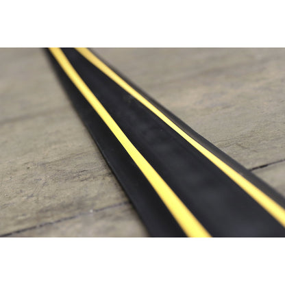 CABLEPRO cable bridge, GP1Safety, black / yellow, 1 duct, 14 x 7 mm, length 3 m.