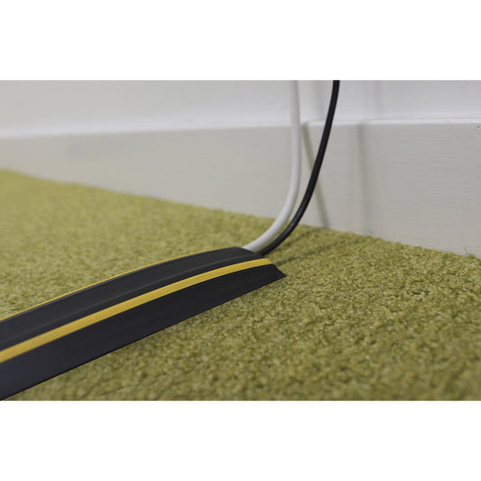 CABLEPRO cable bridge, GP2Safety, black / yellow, 1 duct, 30 x 10 mm, length 9 m.