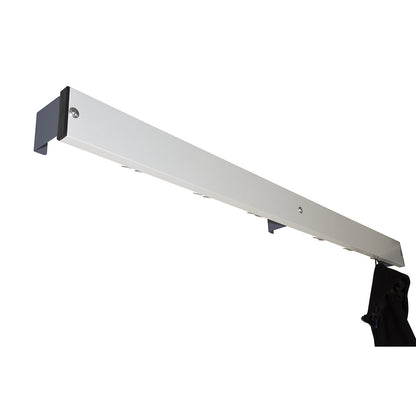 Coat rail, aluminium, length 1500 mm, charcoal spacer.