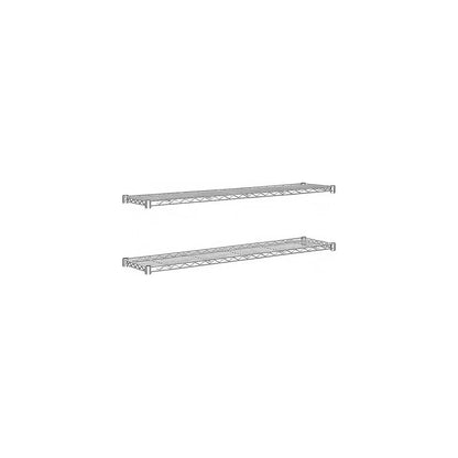 Shelf for steel mesh shelf unit, chrome plated, max. shelf load 100 kg, width 1520 mm, depth 610 mm, pack of 2.