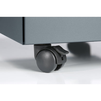 SATO complete office, desk + mobile pedestal, 590 mm deep, mobile pedestal with drawer and suspension file drawer.