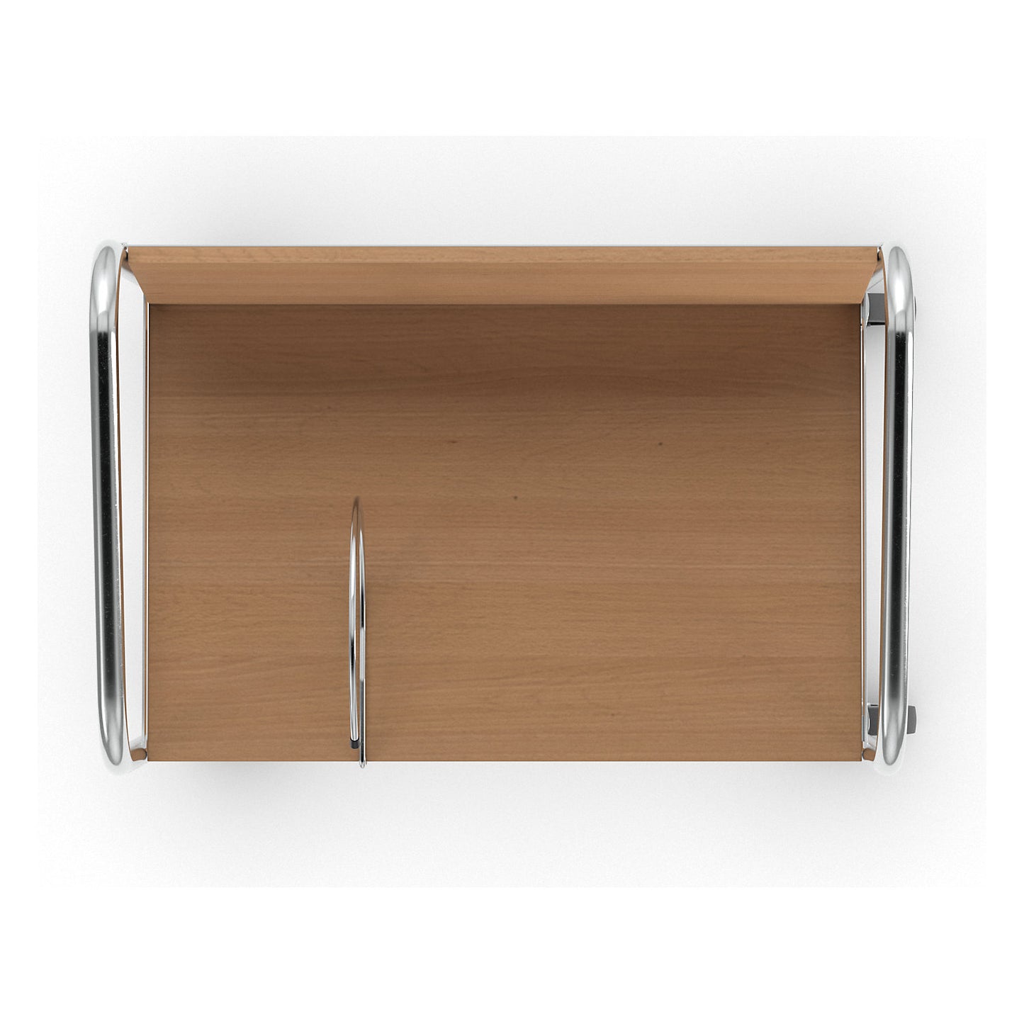 File trolley, chrome plated, 2 shelves, LxWxH 550 x 340 x 840 mm, beech finish.