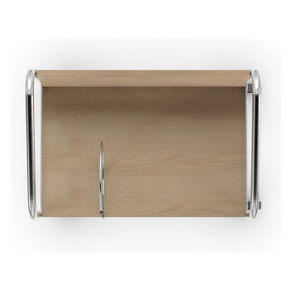 File trolley, chrome plated, 2 shelves, LxWxH 550 x 340 x 840 mm, birch finish.