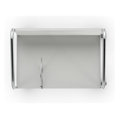 File trolley, chrome plated, 2 shelves, LxWxH 550 x 340 x 840 mm, grey.