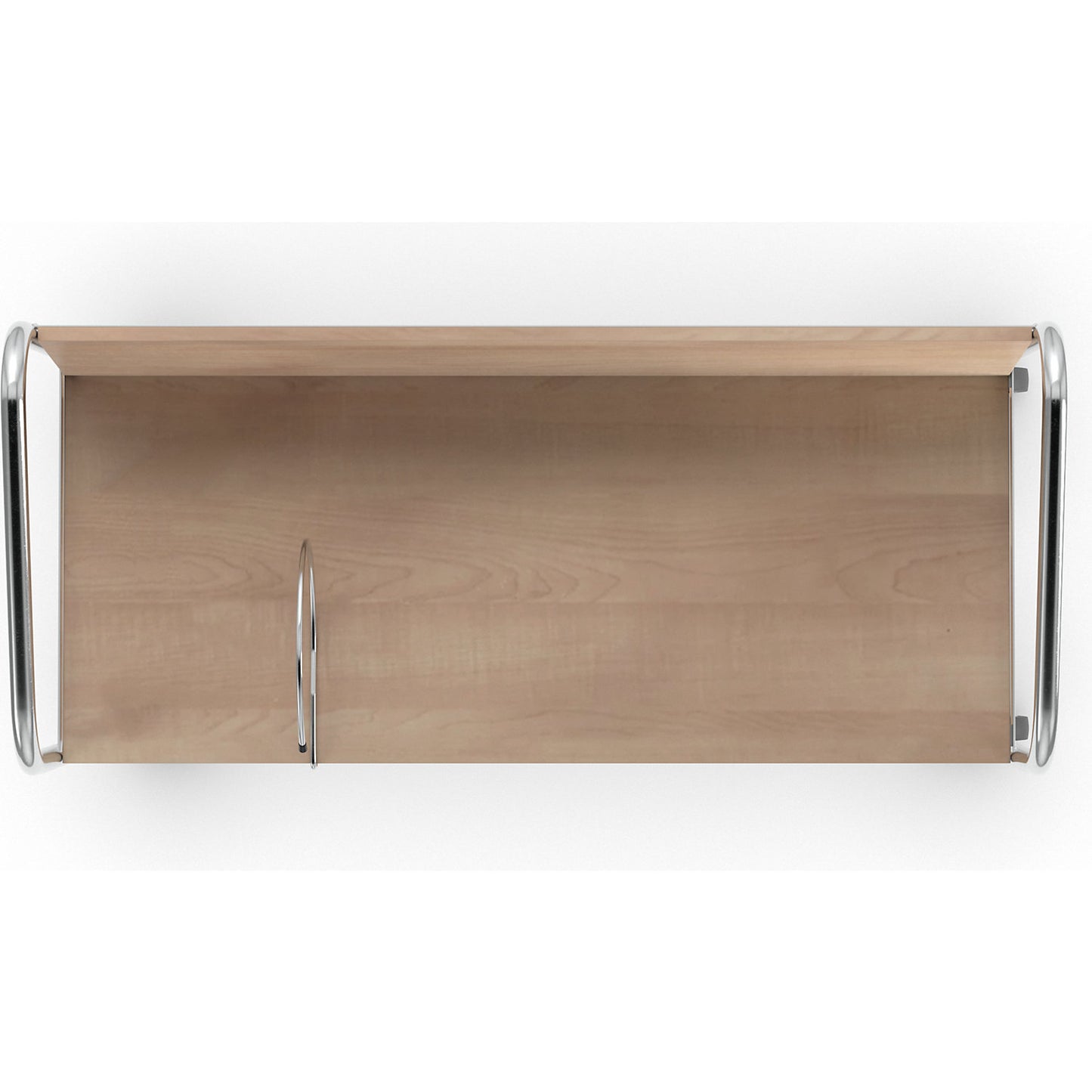 File trolley, chrome plated, 2 shelves, LxWxH 800 x 340 x 840 mm, beech finish.