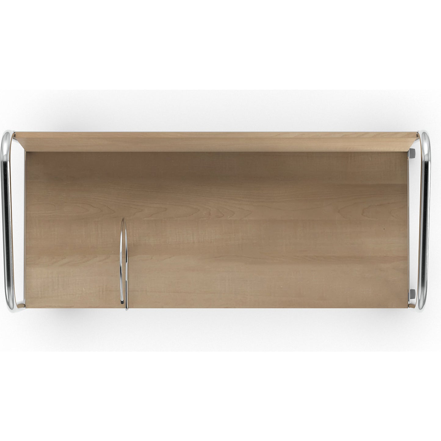 File trolley, chrome plated, 2 shelves, LxWxH 800 x 340 x 840 mm, birch finish.