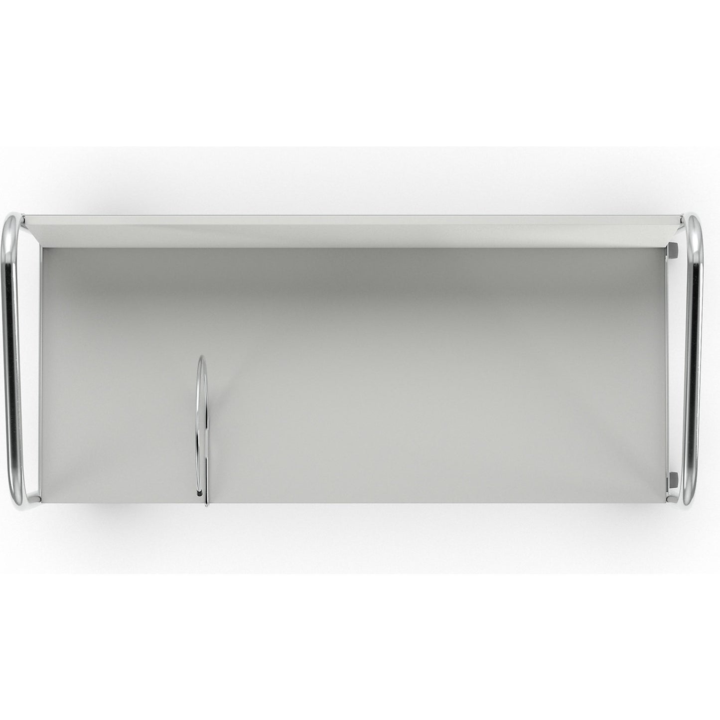 File trolley, chrome plated, 2 shelves, LxWxH 800 x 340 x 840 mm, grey.