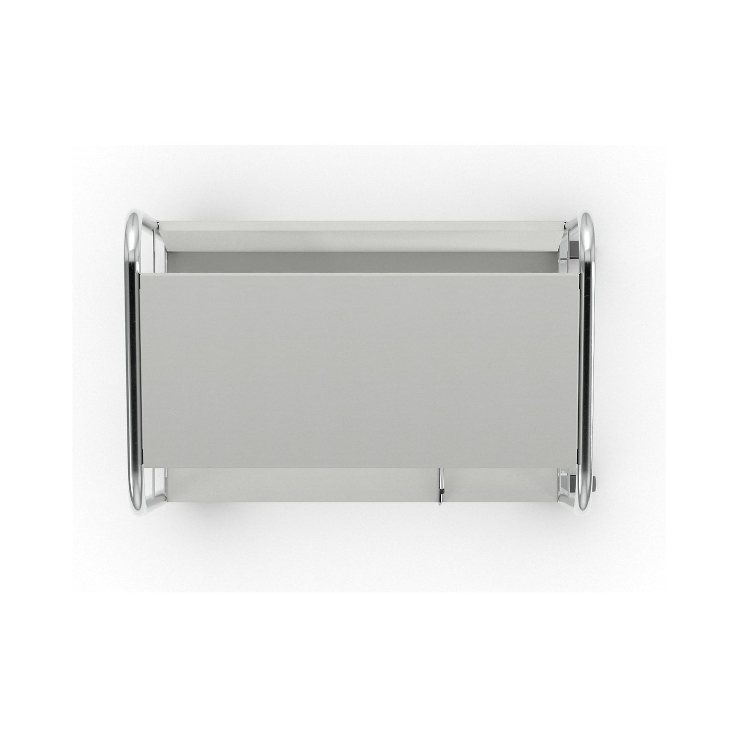 File trolley with top shelf, chrome plated, 3 shelves, LxWxH 550 x 340 x 1060 mm, grey.