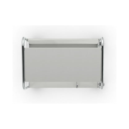 File trolley with top shelf, chrome plated, 3 shelves, LxWxH 550 x 340 x 1060 mm, grey.