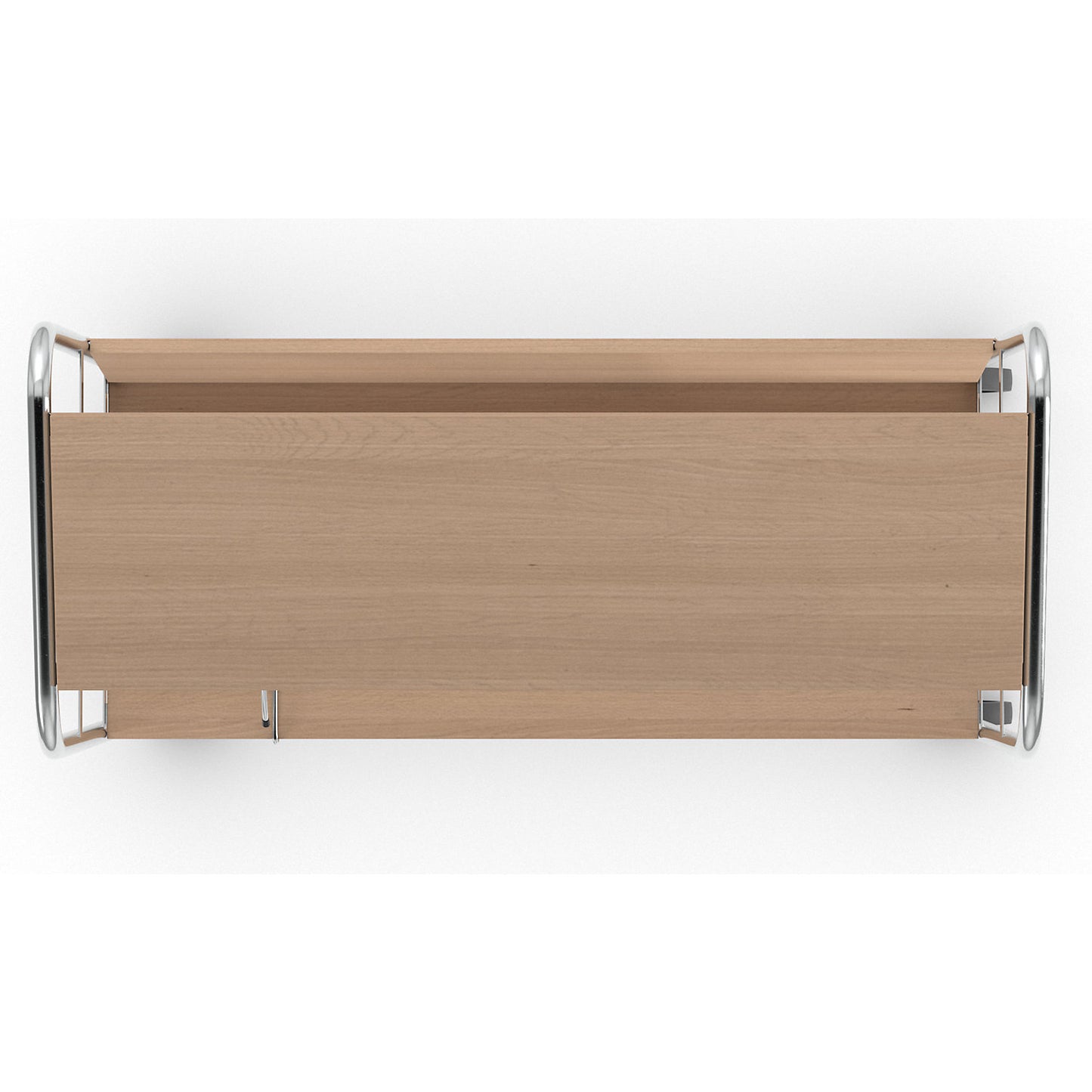 File trolley with top shelf, chrome plated, 3 shelves, LxWxH 800 x 340 x 1060 mm, beech finish.