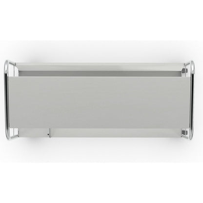 File trolley with top shelf, chrome plated, 3 shelves, LxWxH 800 x 340 x 1060 mm, grey.