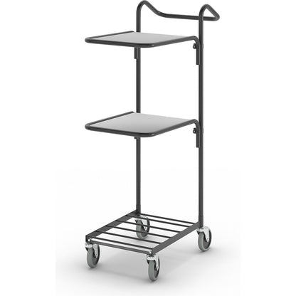 KOMPAKT retail bin, 2 shelves, black frame.