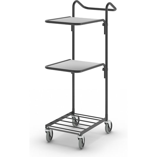KOMPAKT retail bin, 2 shelves, black frame.
