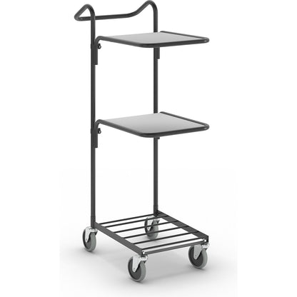 KOMPAKT retail bin, 2 shelves, black frame.