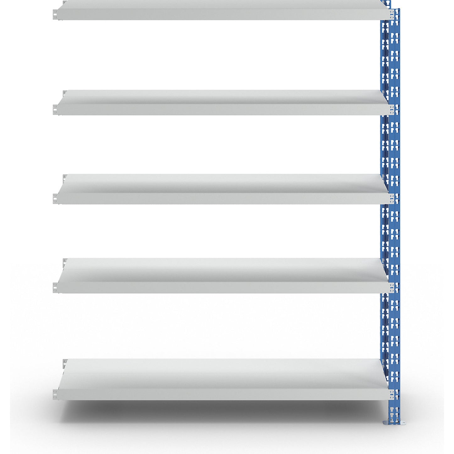 Wide span boltless shelf unit, blue/grey, HxWxD 1820 x 1525 x 400 mm, sheet steel shelves, extension shelf unit.