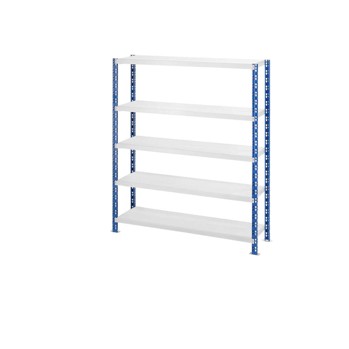 Wide span boltless shelf unit, blue/grey, HxWxD 1820 x 1550 x 400 mm, sheet steel shelves, standard shelf unit.