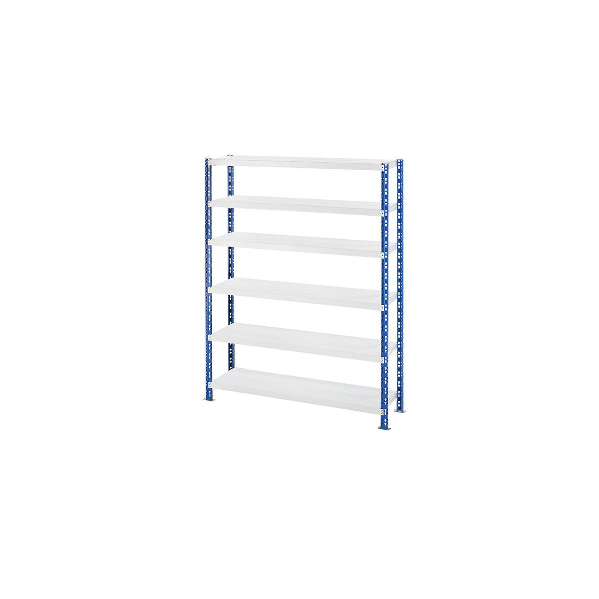 Wide span boltless shelf unit, blue/grey, HxWxD 1976 x 1550 x 400 mm, sheet steel shelves, standard shelf unit.