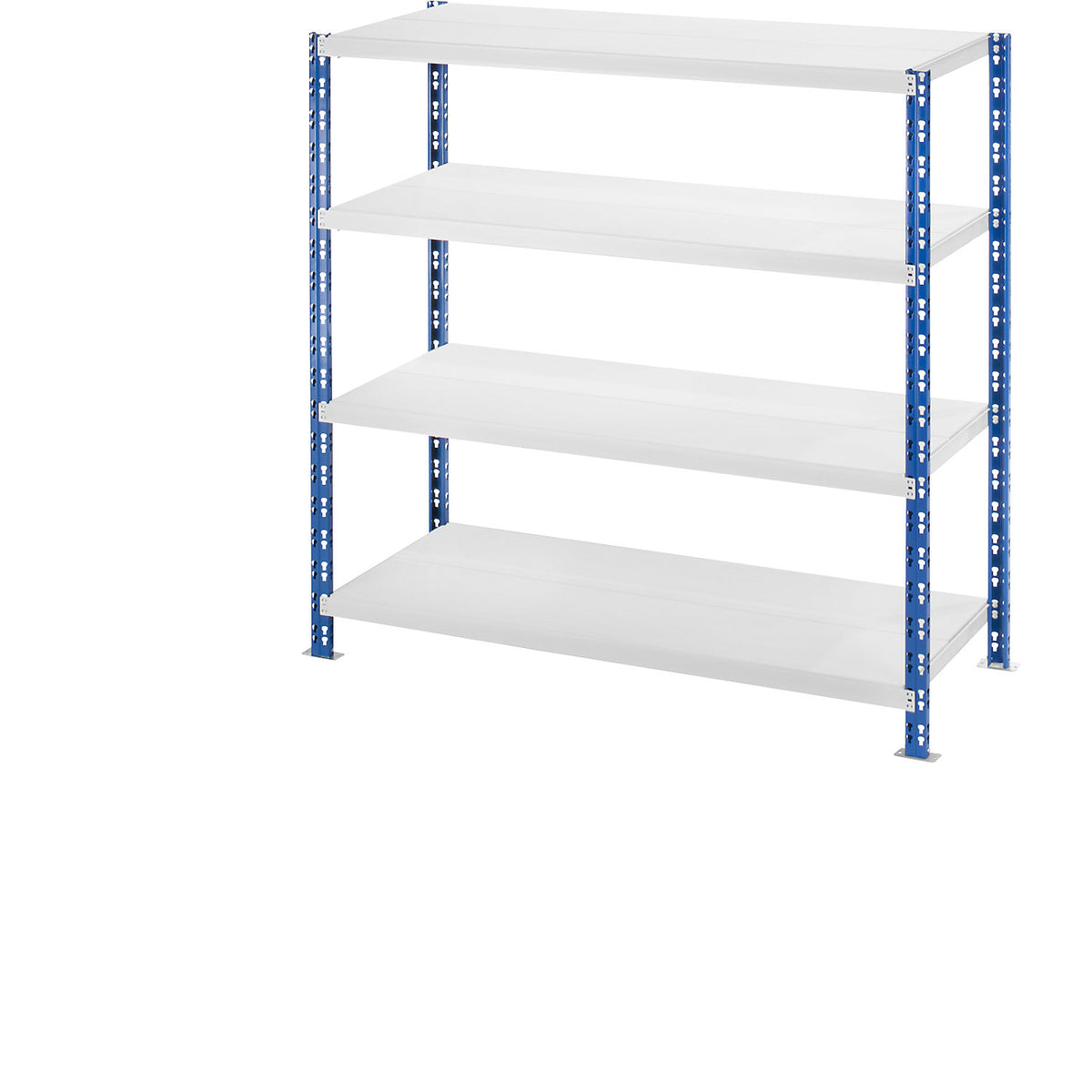 Wide span boltless shelf unit, blue/grey, HxWxD 1508 x 1550 x 700 mm, sheet steel shelves, standard shelf unit.