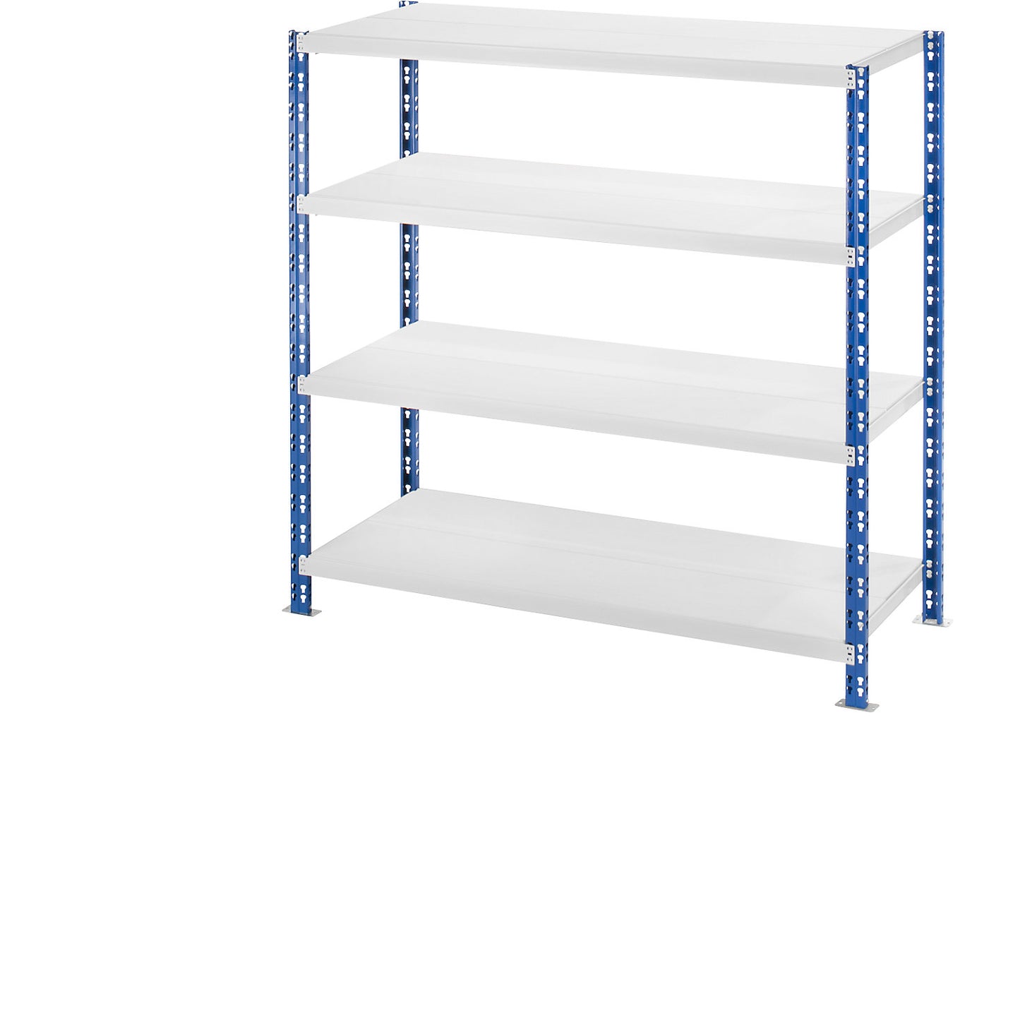 Wide span boltless shelf unit, blue/grey, HxWxD 1508 x 1550 x 600 mm, sheet steel shelves, standard shelf unit.