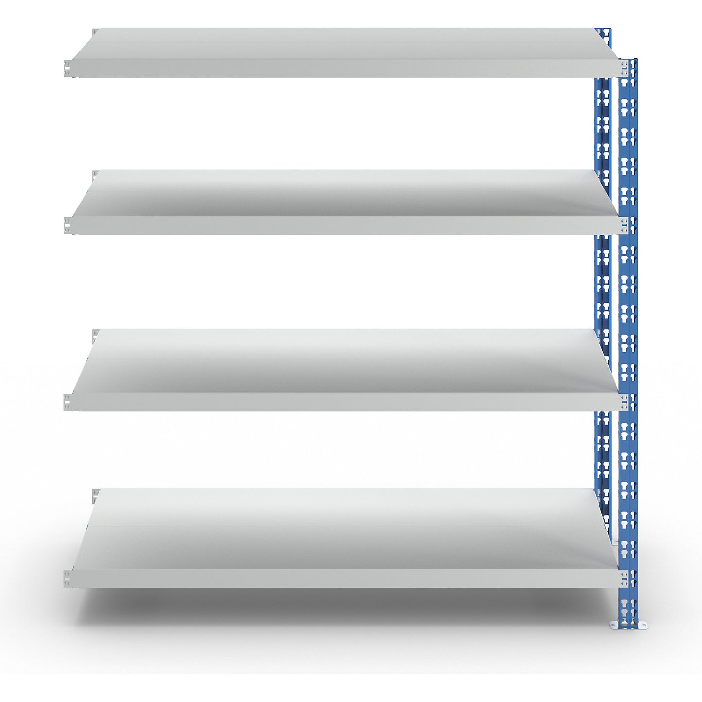Wide span boltless shelf unit, blue/grey, HxWxD 1508 x 1525 x 600 mm, sheet steel shelves, extension shelf unit.