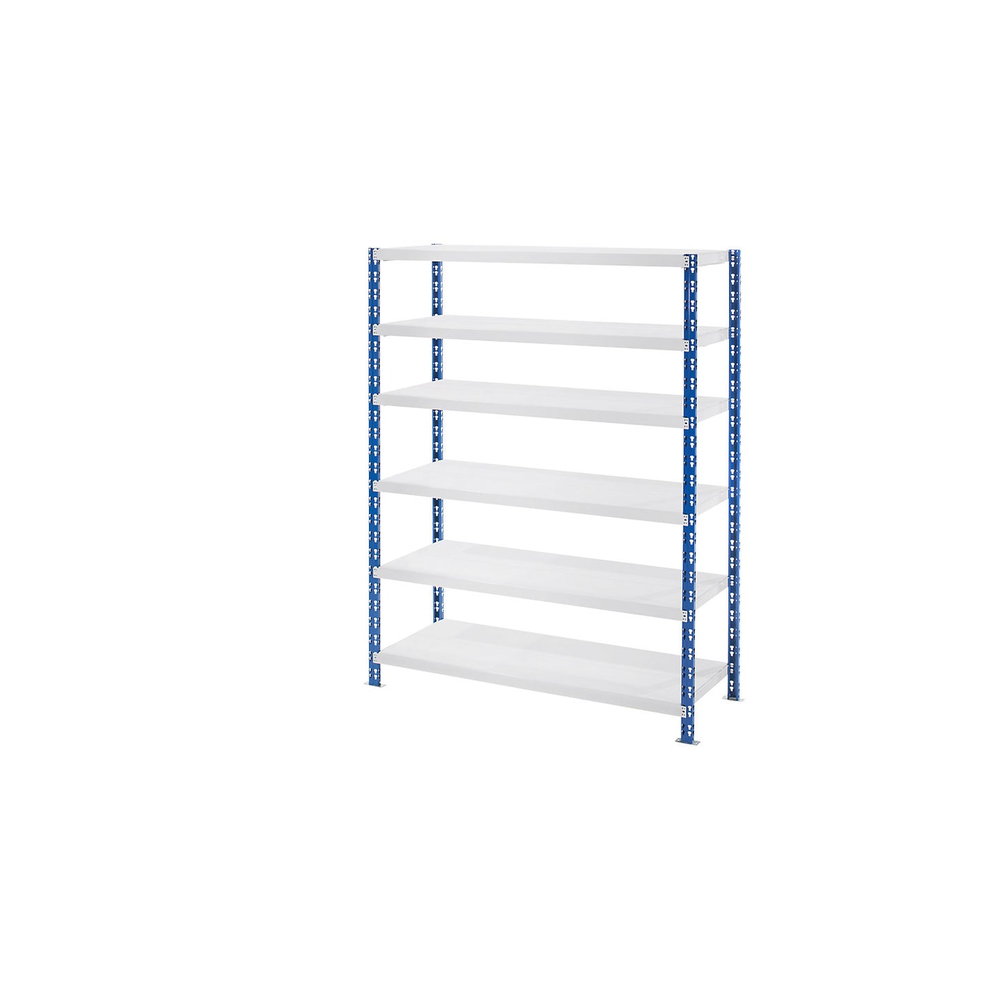 Wide span boltless shelf unit, blue/grey, HxWxD 1976 x 1550 x 700 mm, sheet steel shelves, standard shelf unit.